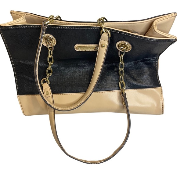 Anne Klein Black and Tan purse with straps PRELOVED see photos - Picture 2 of 13